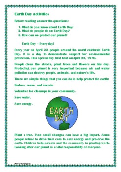 Preview of Earth Day-Every day!