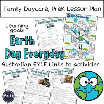 Preview of Earth Day Everyday:Canva-Editable.Template.EYLF Unit Study.Family Daycare.PreK