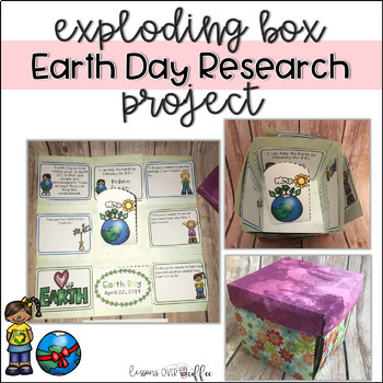 Preview of Earth Day Foldable Exploding Box Research Project UPDATED for 2020