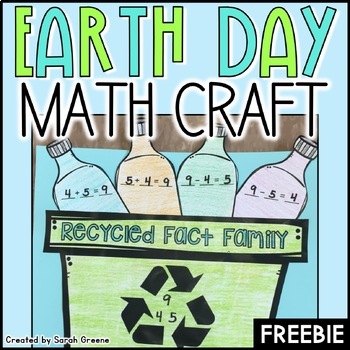 Preview of Earth Day Fact Families Math Craft Freebie