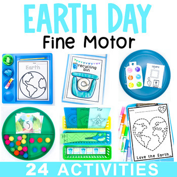 Preview of Earth Day Fine Motor Skills Activities - April Morning Tubs, Centers, and Bins