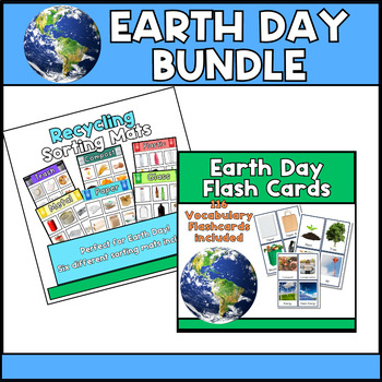 Earth Day Flash Cards & Sorting Bundle - SPED Pre K Kinder ESL Speech