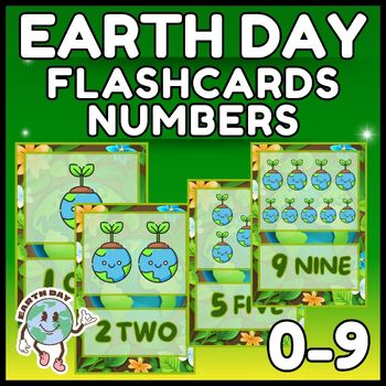 Preview of Earth Day Flashcards - Numbers 0 - 9