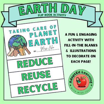 Preview of Earth Day Flip Book Activity, Creative Writing, Special Education, Holiday
