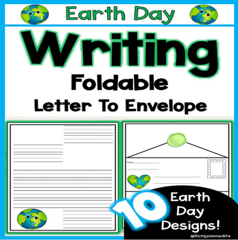 Preview of Earth Day Foldable Letter to Envelope Writing Templates