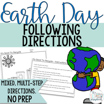 Preview of Earth Day Following Directions Coloring Pack- Mixed directions- Speech Therapy