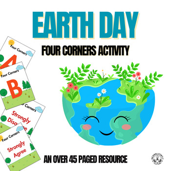 Preview of Earth Day Four Corners Activity: Grades 6-12 & Digital Resource