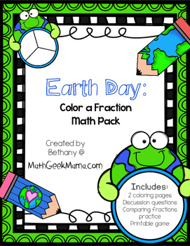 Preview of Earth Day Fraction Practice