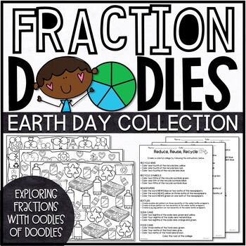 Preview of Earth Day Fractions Activities | Earth Day Color by Number