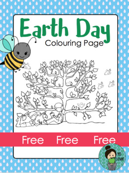 Preview of Earth Day Free Coloring Page - Tree in the Spring