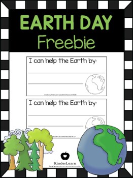 Preview of Earth Day Freebie- I can help save the earth by... writing template
