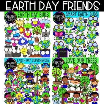 Preview of Earth Day Clipart Friends Bundle {Creative Clips Clipart}
