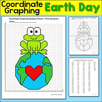 Preview of Earth Day Math Coordinate Graphing Ordered Pairs Mystery Picture