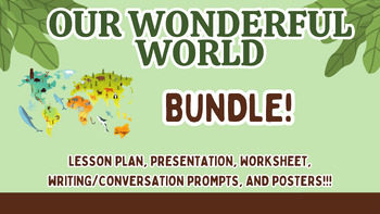 Preview of Earth Day Full Bundle! Lesson Plan Included! 3-4, 5 ITEMS!!!