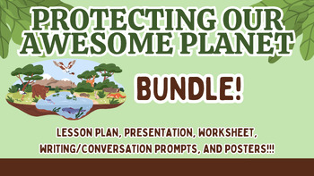Preview of Earth Day Full Bundle! Lesson Plan Included! 5-6, 5 ITEMS!!!