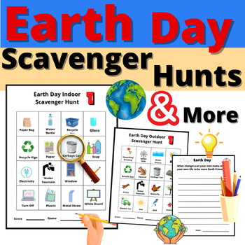 Earth Day Scavenger Hunt, Resources, Activities Writing Prompts, Outdoor