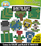 Earth Day Fuzzy Pom-Poms Clipart {Zip-A-Dee-Doo-Dah Designs}