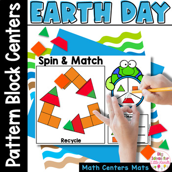 Preview of Earth Day Pattern Blocks April Math Games - Kindergarten Math Counting Centers