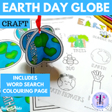Earth Day Craft | Globe | Word Search | Colouring page