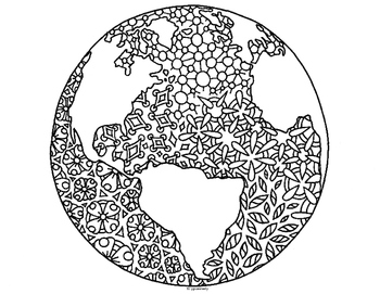 Globe Coloring Page Worksheets Teaching Resources Tpt