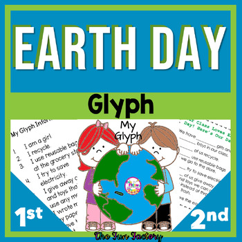 Preview of Earth Day Glyph for April Read and Color Glyph - Reading Comprehension and Math