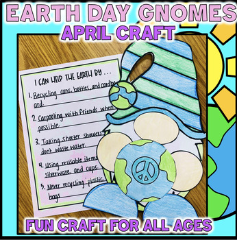Preview of Earth Day Gnome Craft with Bulletin Board & Writing Prompt- Spring Fun