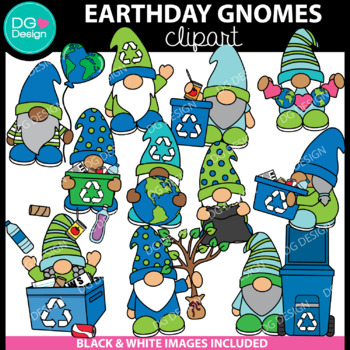 Preview of Earth Day Gnomes Clipart | Recycling Clip Art | Love The Earth Clipart