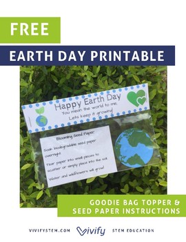 Earth Day Goodie Bag Printable by Vivify STEM | Teachers Pay Teachers