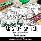 Earth Day Activity Coloring-by-Number, Grammar