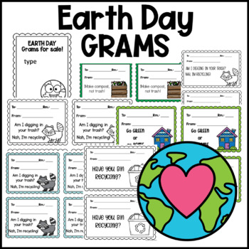 Preview of Earth Day Grams - Student Council Candy grams - Fundraiser - Kindness grams