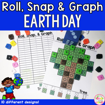 Preview of Earth Day Kindergarten Math Graphing Worksheets - 1st Grade No Prep Activities