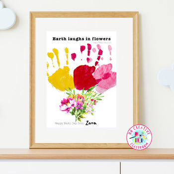 Preview of Earth Day Handprint Art Printable