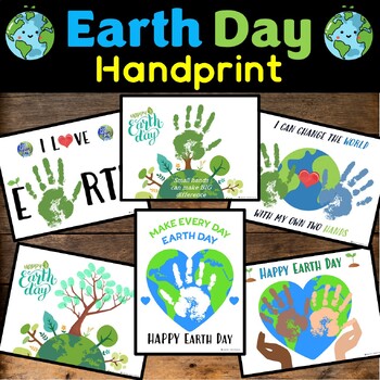 Preview of Earth Day Handprint Craft Activities, Earth Day art project Keepsake