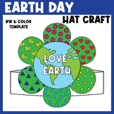 Earth Day Hat Craft - Flower Spring Coloring Crown/Headban