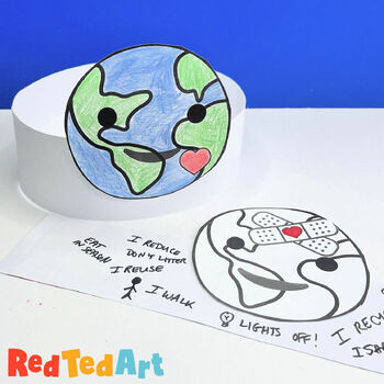 Preview of Earth Day Hat Headband Crown - Simple Earth Day Craft & Activity
