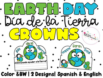 Preview of Earth Day Headband &Writing / Dia de la Tierra Corona