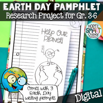 Preview of Earth Day / Help Our Planet Brochure - Research Project for Gr. 3-6