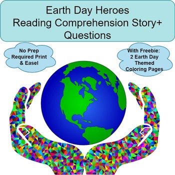 Preview of Earth Day Activities Reading Comprehension Story+Questions: NoPrep Print & Easel