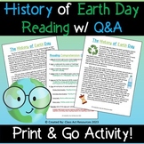 Earth Day History Reading w/ Q&A - KEY Included! [Symbols,