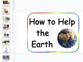 Preview of Earth Day, How To Help the Earth, Kindergarten Google Slide Online Learning