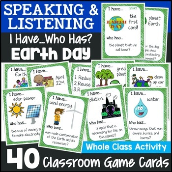 Preview of Earth Day I Have, Who Has Game | Easy-Prep Earth Day Game