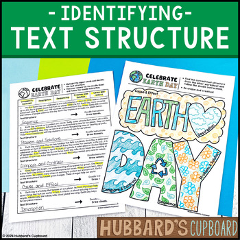 Preview of Earth Day / Identify Nonfiction Text Structure Worksheets / Signal Words
