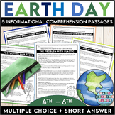 Earth Day Informational Reading Comprehension Passages |Up