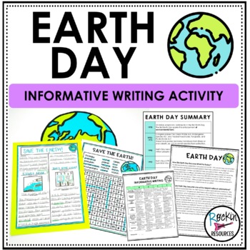 Preview of Earth Day Writing Activity- Informative Writing Activity