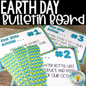 Preview of Earth Day Interactive Bulletin Board & Research Activity - Borders Included