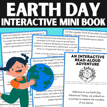 Preview of Earth Day Interactive Mini book | Spring & Reduce Reuse Recycle!