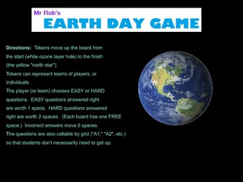 Preview of Earth Day Jeopardy Style Game