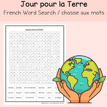 Preview of Earth Day / Jour pour la Terre - French Word Search