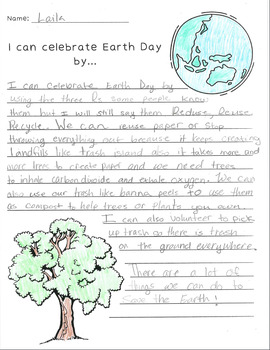 Preview of Earth Day Journal Prompt