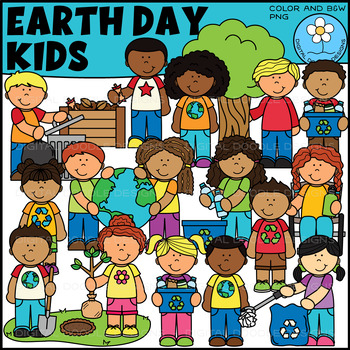 Preview of Earth Day Kids Clipart
